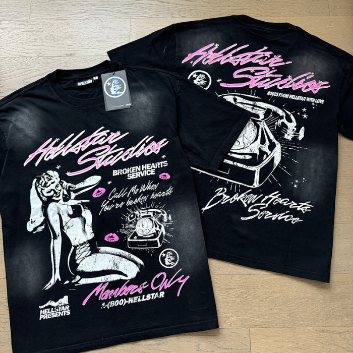SMCL-127 High Quality Hellstar Retro 250g Cotton Shirt