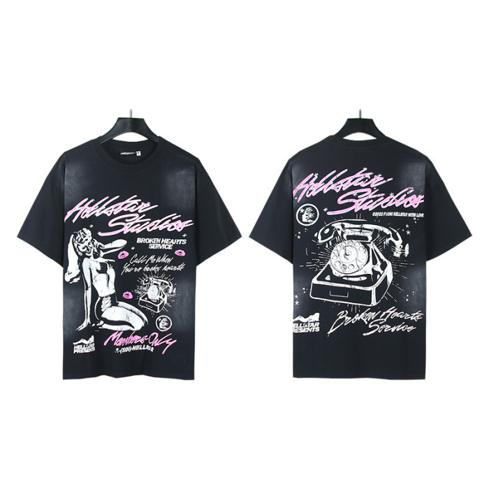 SMCL-127 High Quality Hellstar Retro 250g Cotton Shirt