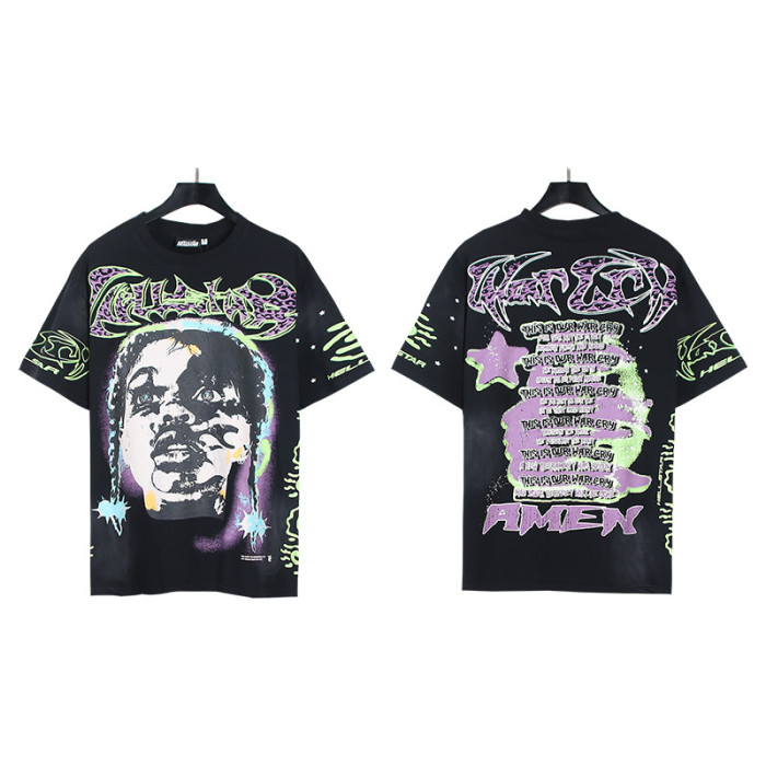 SMCL-096 High Quality Hellstar Retro 250g Cotton Shirt