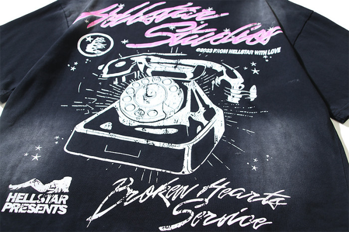 SMCL-127 High Quality Hellstar Retro 250g Cotton Shirt