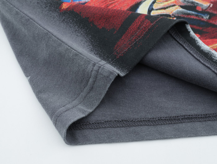 SMCL-254 High Quality GOD SPEED Life's A Gamble T-shirt (Black / Gray Wash)
