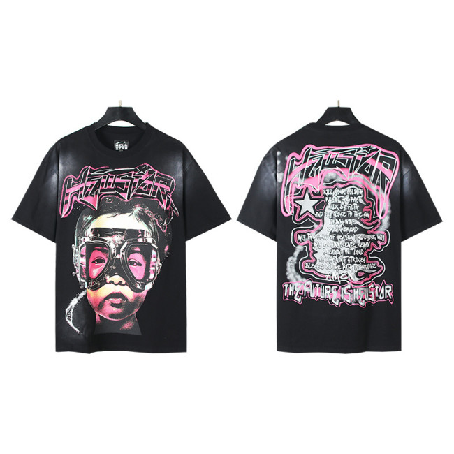 SMCL-208 High Quality Hellstar Retro 250g Cotton Shirt