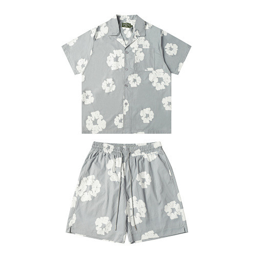SMCL-2385 High Quality Denim Tears Sport Shirt + Shorts Set
