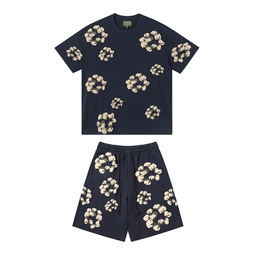 SMCL-2386 High Quality Denim Tears Sport Shirt + Shorts Set