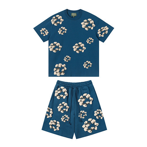 SMCL-2386 High Quality Denim Tears Sport Shirt + Shorts Set
