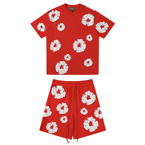 SMCL-2384 High Quality Denim Tears Cotton Sport Shirt + Shorts Set