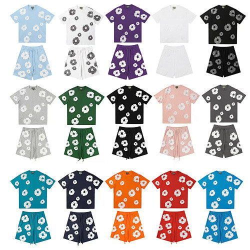 SMCL-2384 High Quality Denim Tears Cotton Sport Shirt + Shorts Set