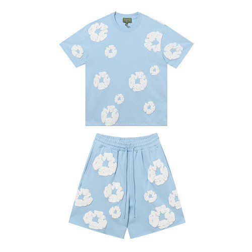SMCL-2384 High Quality Denim Tears Cotton Sport Shirt + Shorts Set