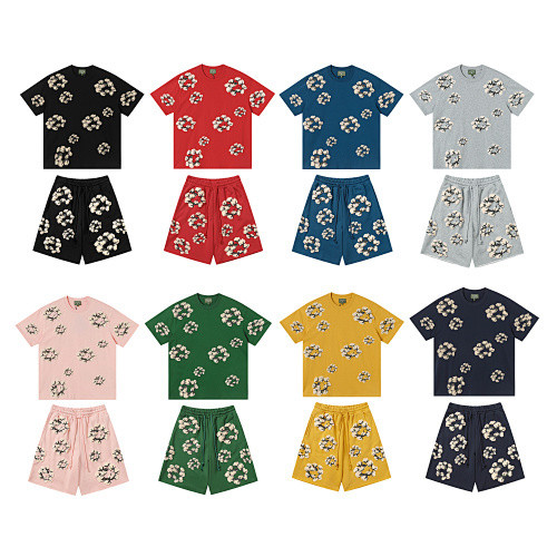 SMCL-2386 High Quality Denim Tears Sport Shirt + Shorts Set