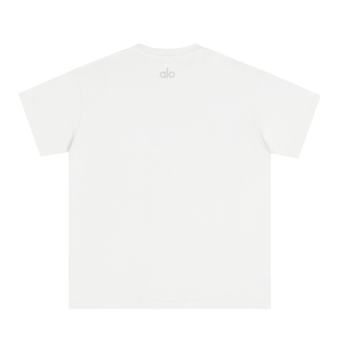 SMCL-818 Top Quality Alo Yoga 300g Cotton Over Size Reflective LOGO T-shirt