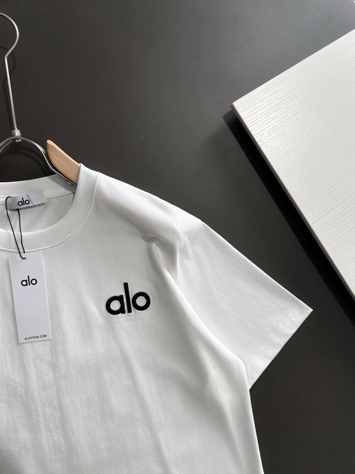 SMCL-862 Top Quality Alo Yoga 280g Cotton 3D LOGO T-shirt
