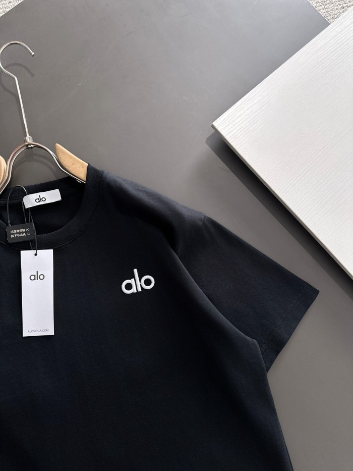 SMCL-861 Top Quality Alo Yoga 380g Cotton 3D LOGO T-shirt
