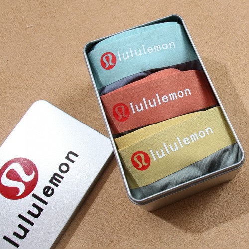 SMCL-845 Top Quality Lululemon 5A Antibacterial Modal 3 Packing 1 Box Men's Underwear With Box Package