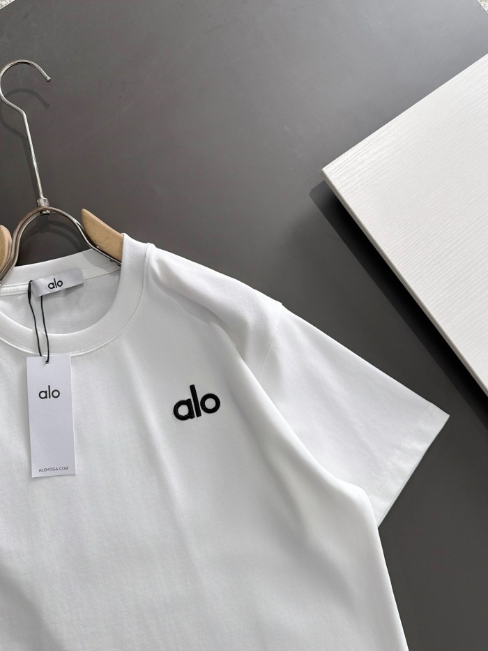 SMCL-861 Top Quality Alo Yoga 380g Cotton 3D LOGO T-shirt