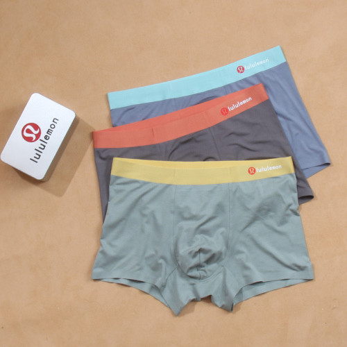 SMCL-845 Top Quality Lululemon 5A Antibacterial Modal 3 Packing 1 Box Men's Underwear With Box Package