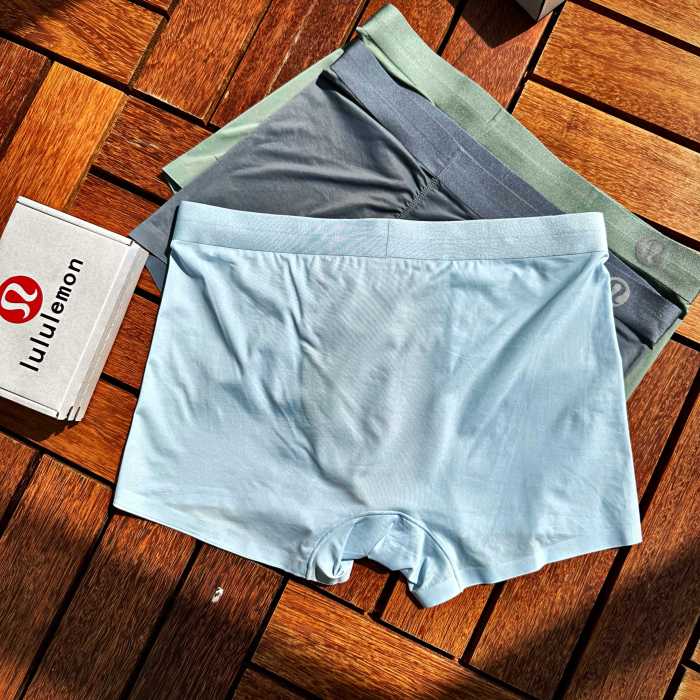 SMCL-843 Top Quality Lululemon Ice Silk 3 Packing 1 Box Men's Underwear With Box Package