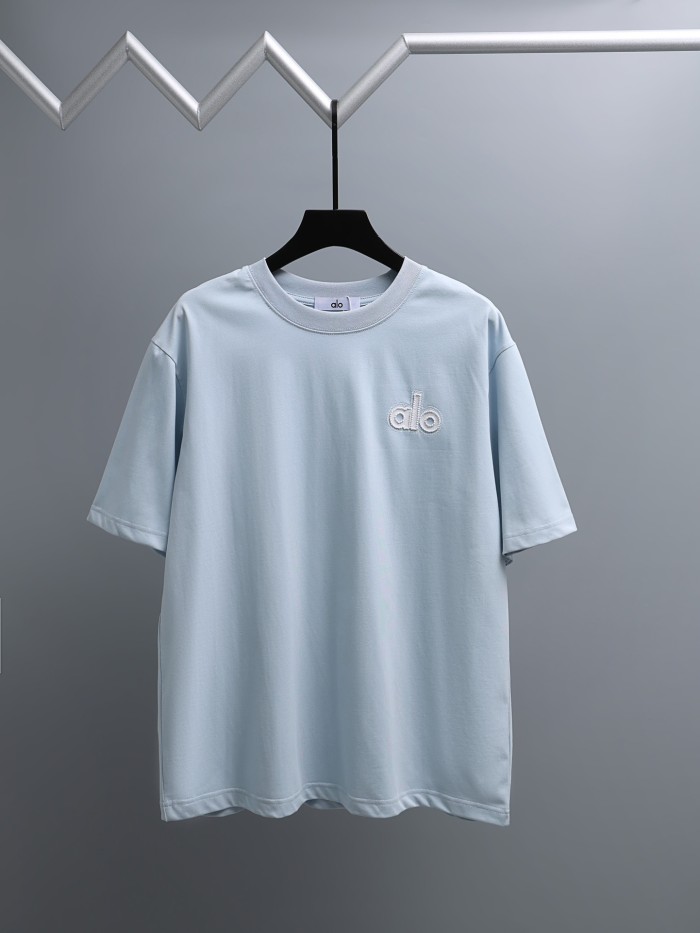 SMCL-3835 Top Quality Alo Yoga 280g Cotton 3D LOGO T-shirt