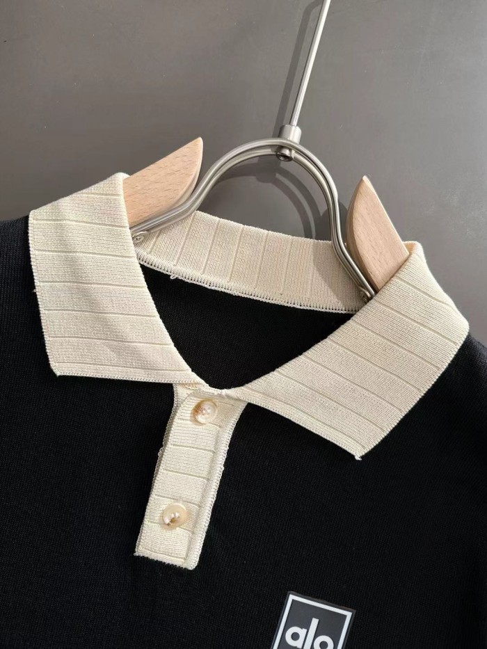SMCL-3842 Top Quality Alo Yoga Knitting Polo-shirt