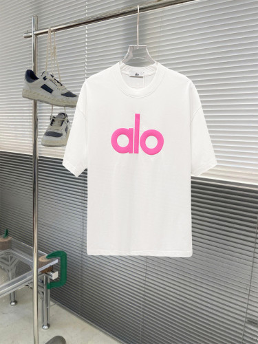 SMCL-3854 High Quality Alo Yoga 280g Cotton Foam LOGO T-shirt