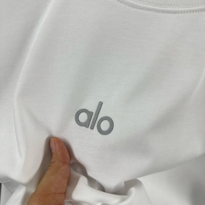 SMCL-864 Top Quality Alo Yoga 280g Cotton 3D LOGO T-shirt