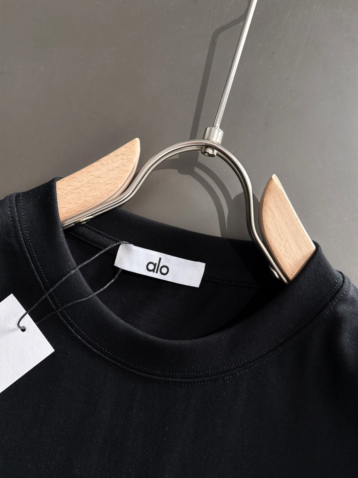 SMCL-862 Top Quality Alo Yoga 280g Cotton 3D LOGO T-shirt