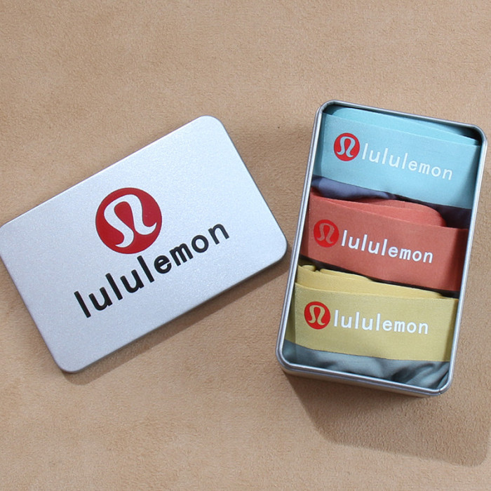 SMCL-845 Top Quality Lululemon 5A Antibacterial Modal 3 Packing 1 Box Men's Underwear With Box Package