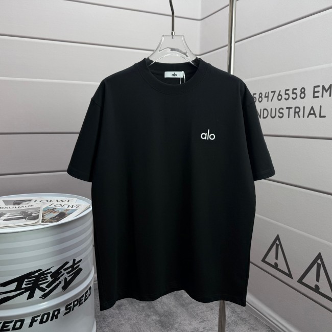 SMCL-3848 High Quality Alo Yoga 280g Cotton Embroidery LOGO T-shirt
