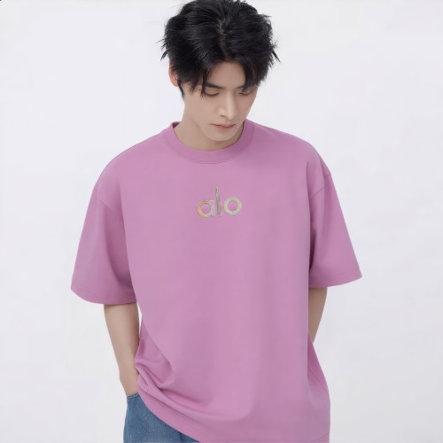 SMCL-860 Top Quality Alo Yoga 280g Cotton 3D LOGO T-shirt