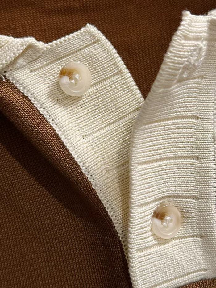 SMCL-3843 Top Quality Alo Yoga Knitting Half Zipper Polo-shirt