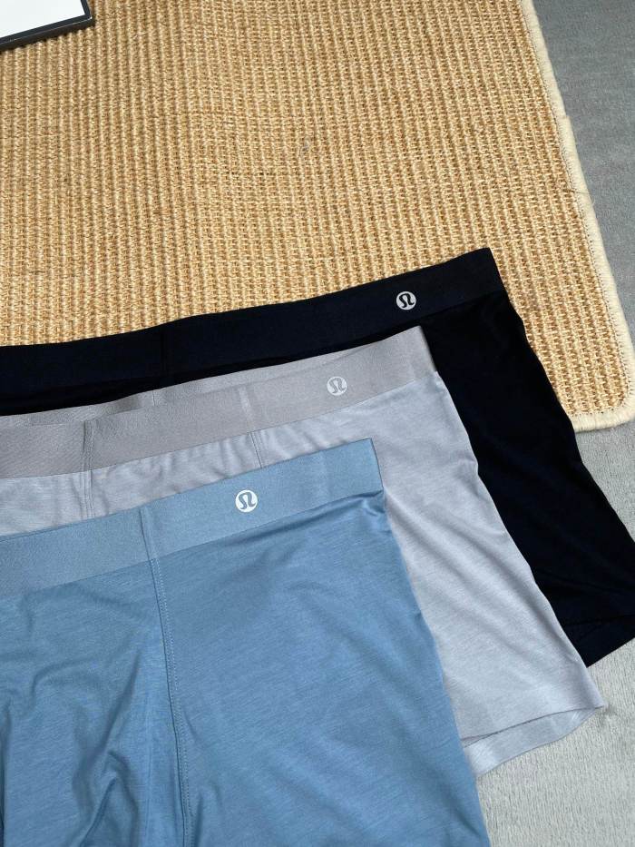 SMCL-844 Top Quality Lululemon 7A Antibacterial Modal 3 Packing 1 Box Men's Underwear With Box Package