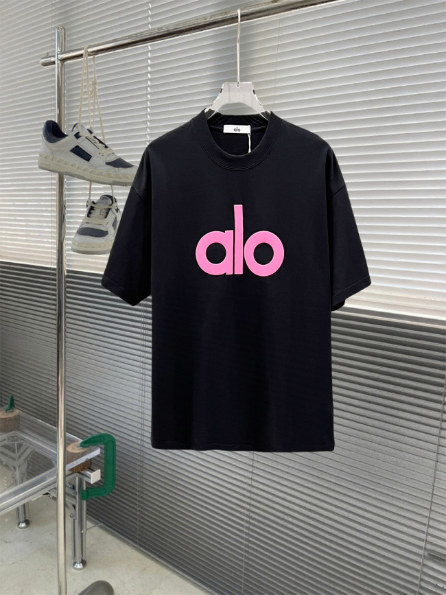 SMCL-3855 High Quality Alo Yoga 280g Cotton Foam LOGO T-shirt