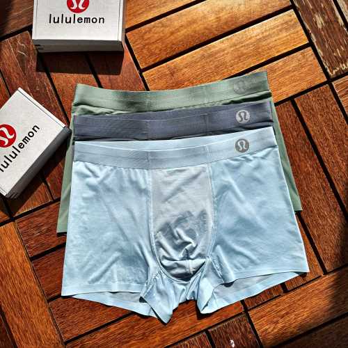 SMCL-843 Top Quality Lululemon Ice Silk 3 Packing 1 Box Men's Underwear With Box Package