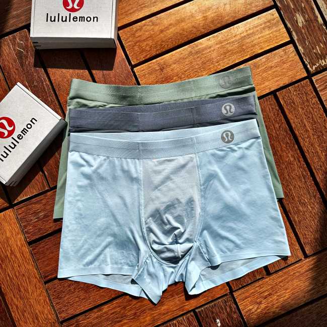 SMCL-843 Top Quality Lululemon Ice Silk 3 Packing 1 Box Men's Underwear With Box Package