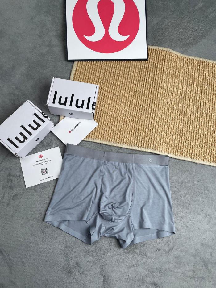 SMCL-844 Top Quality Lululemon 7A Antibacterial Modal 3 Packing 1 Box Men's Underwear With Box Package