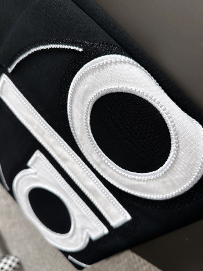 SMCL-856 Top Quality Alo Yoga 280g Cotton Openwork Embroidery 3D LOGO T-shirt