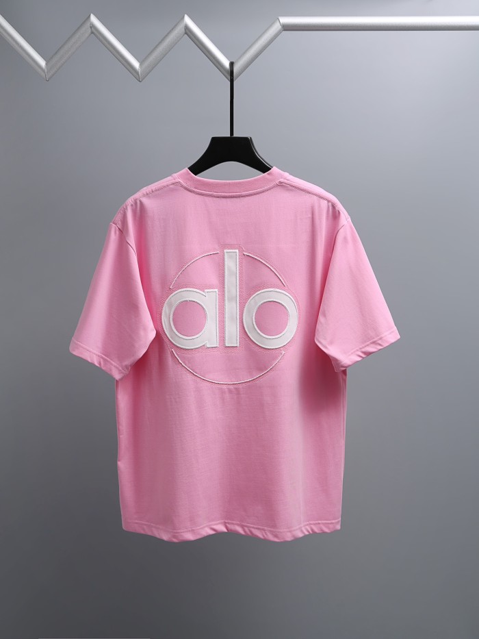 SMCL-3837 Top Quality Alo Yoga 280g Cotton 3D LOGO T-shirt