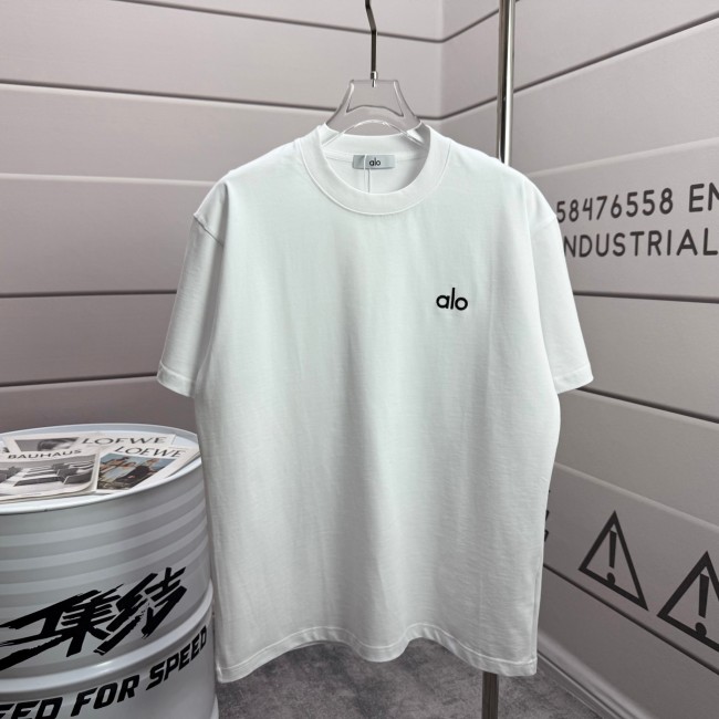 SMCL-3847 High Quality Alo Yoga 280g Cotton Embroidery LOGO T-shirt