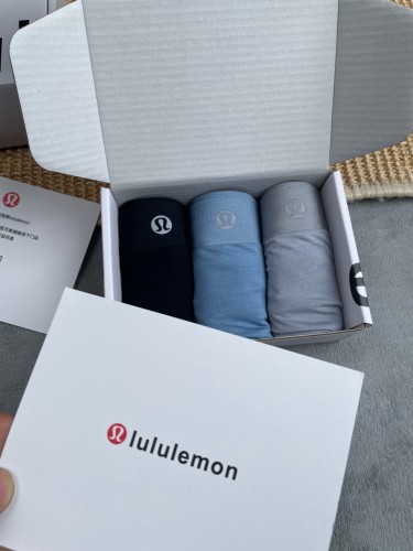 SMCL-844 Top Quality Lululemon 7A Antibacterial Modal 3 Packing 1 Box Men's Underwear With Box Package
