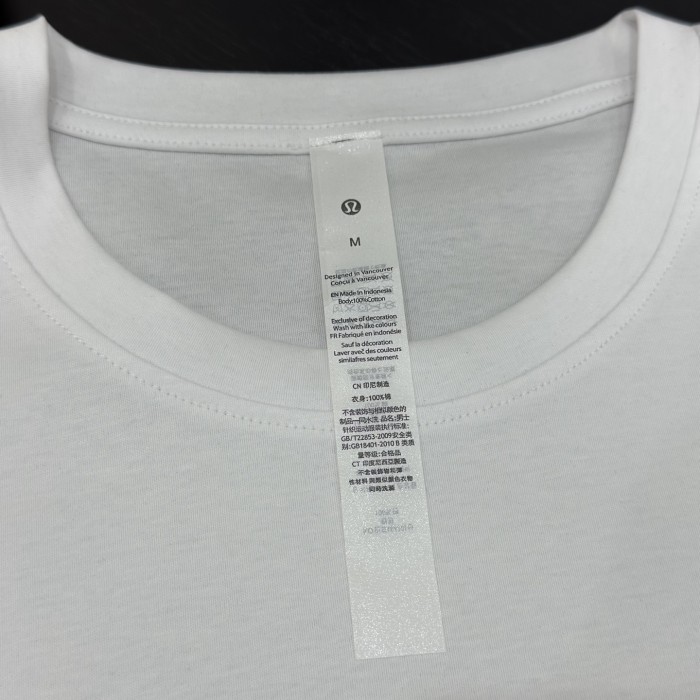 SMCL-833 Top Quality Lululemon 220g Cotton Embroidered LOGO T-shirt