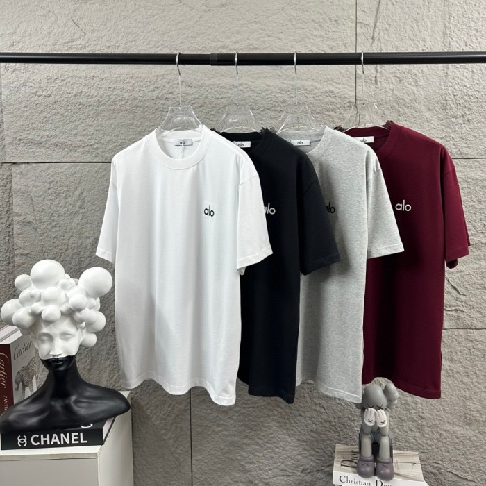 SMCL-864 Top Quality Alo Yoga 280g Cotton 3D LOGO T-shirt