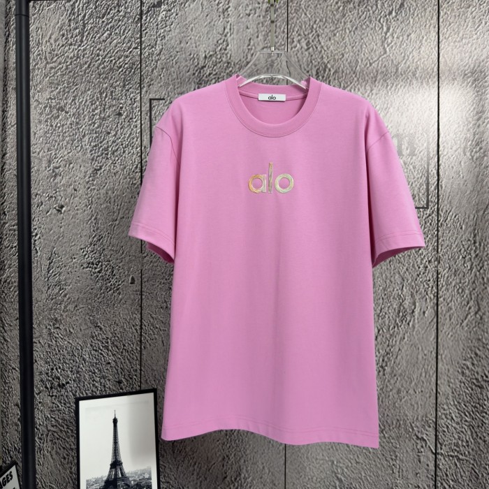 SMCL-860 Top Quality Alo Yoga 280g Cotton 3D LOGO T-shirt