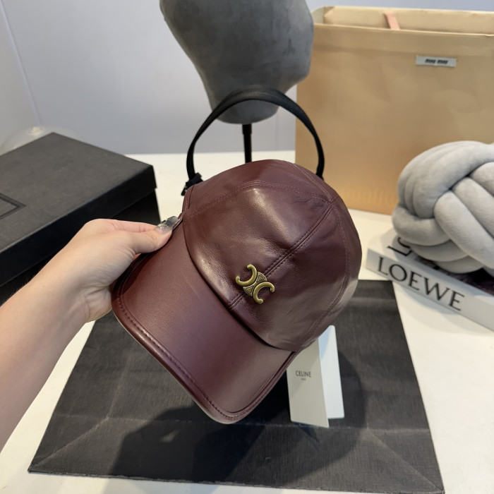 SMCL-3951 High Quality Celine Leather Cap