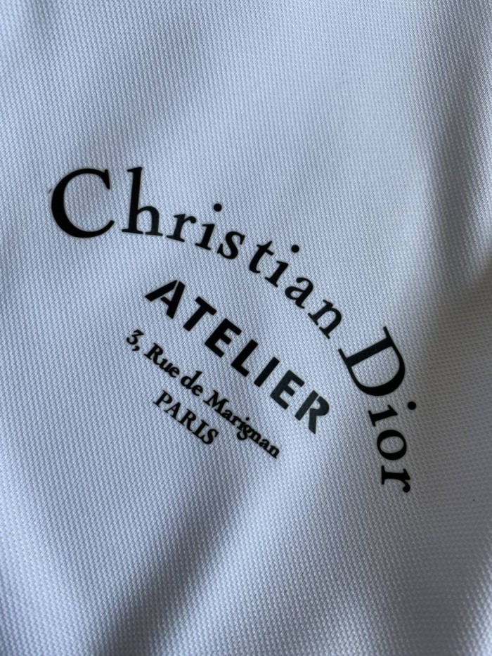 SMCL-4169 High Quality Dior Breathable Ice Silk Pique Cotton Fabric Polo-shirt