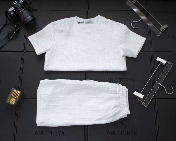 SMCL-4198 Top Quality Dior 300g Cotton T-shirt + Shorts Set