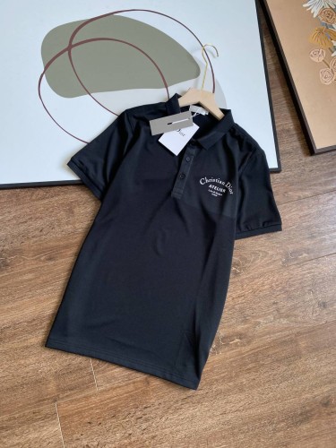 SMCL-4169 High Quality Dior Breathable Ice Silk Pique Cotton Fabric Polo-shirt
