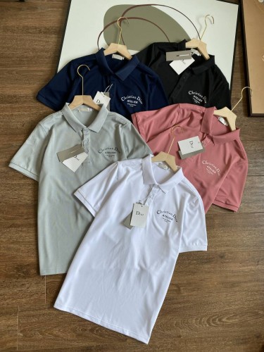 SMCL-4169 High Quality Dior Breathable Ice Silk Pique Cotton Fabric Polo-shirt