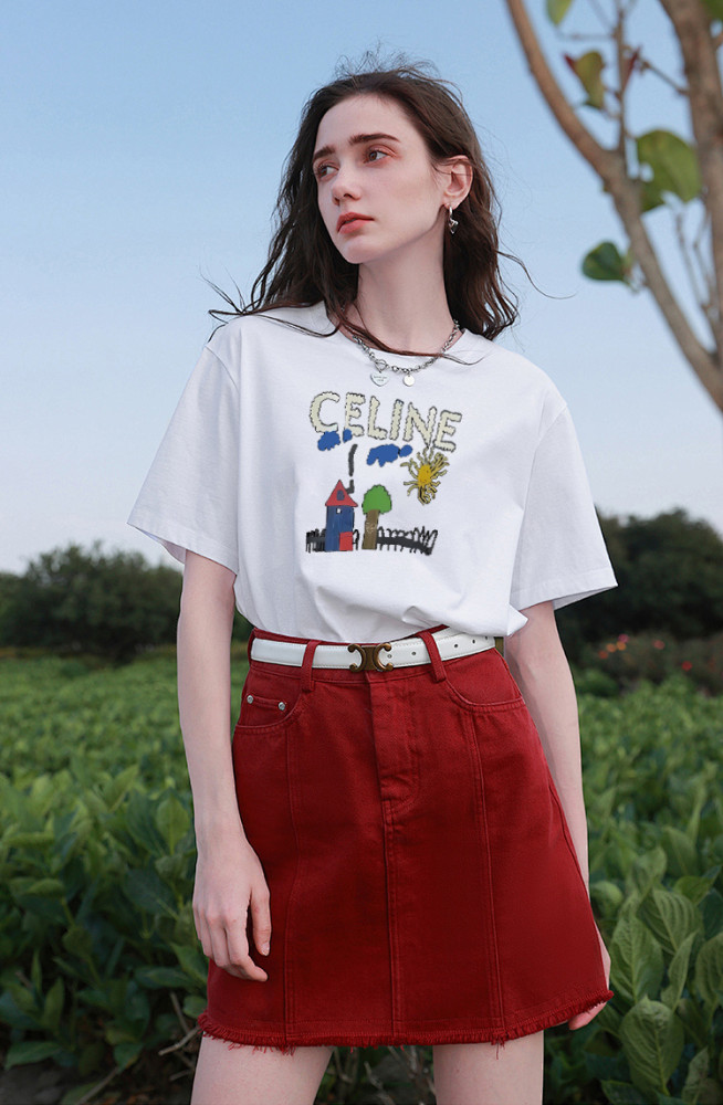 SMCL-4279 High Quality Celine 280g Cotton T-shirts