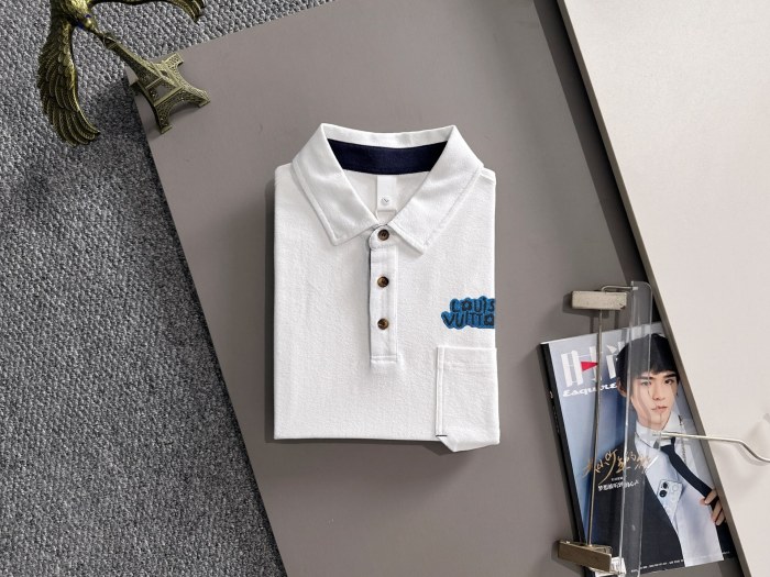 SMCL-4328 High Quality 2026ss Louis Vuitton Cotton Polo-shirt