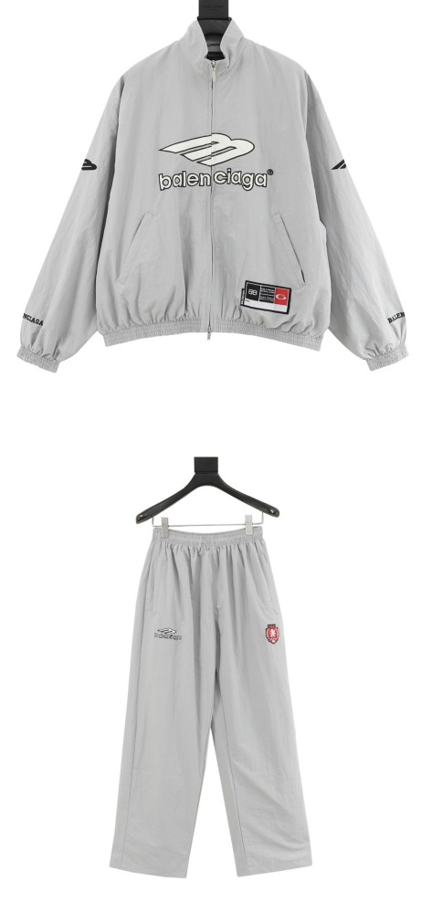 SMCL-4429 High Quality 2026ss Balenciaga 270g Cotton Sportwear Jacket + Pant Set