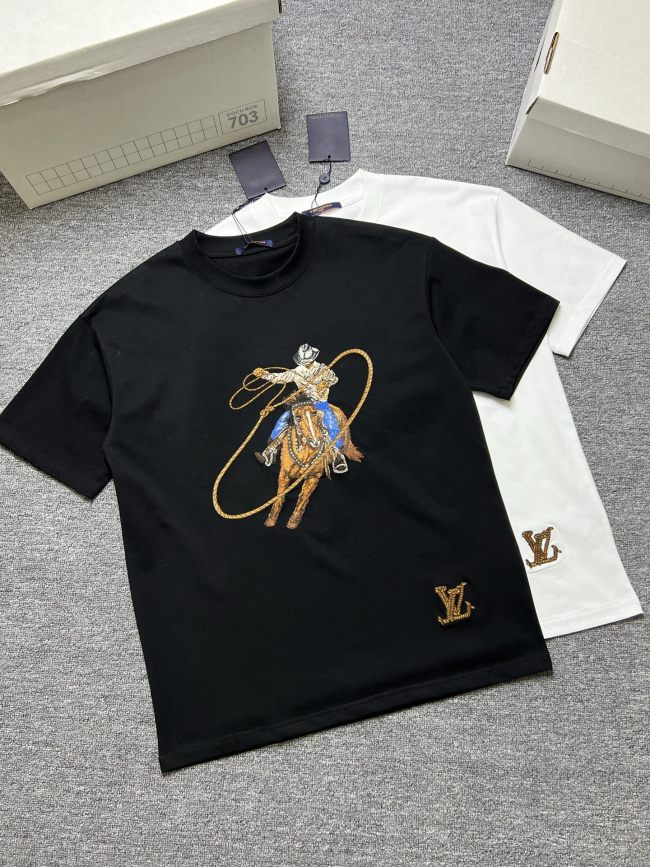SMCL-4387 High Quality 2026ss Louis Vuitton 280g Cotton T-shirt